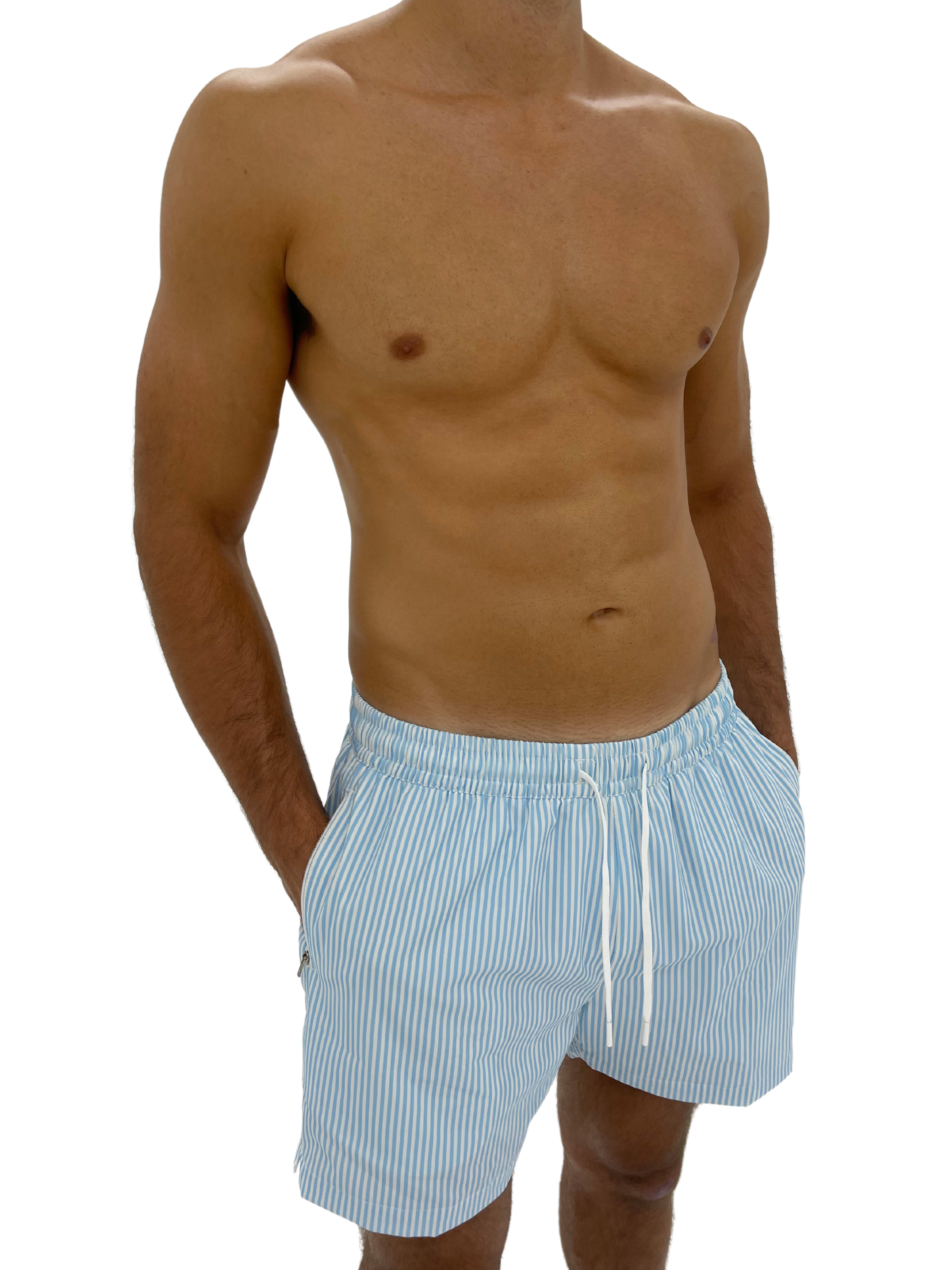 Costa Shorts in Blue & White